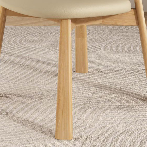 Moderner schlichter Esszimmerstuhl aus Gummibaumholz mit quadratischer Rückenlehne und Kunstlederbezug für das Esszimmer 