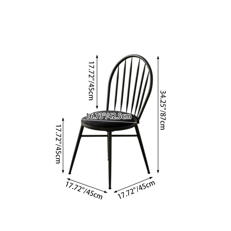 Silla de comedor contemporánea nórdica con respaldo hueco y estructura de acero al carbono tapizada para comedor 