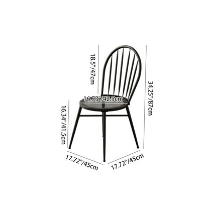 Silla de comedor contemporánea nórdica con respaldo hueco y estructura de acero al carbono tapizada para comedor 