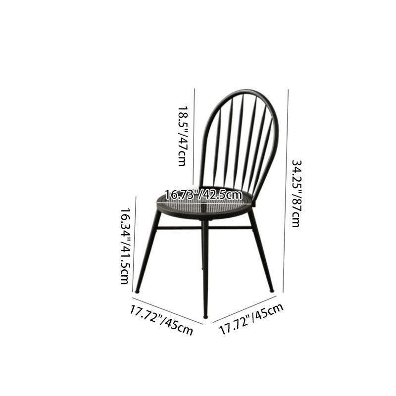 Silla de comedor contemporánea nórdica con respaldo hueco y estructura de acero al carbono tapizada para comedor 