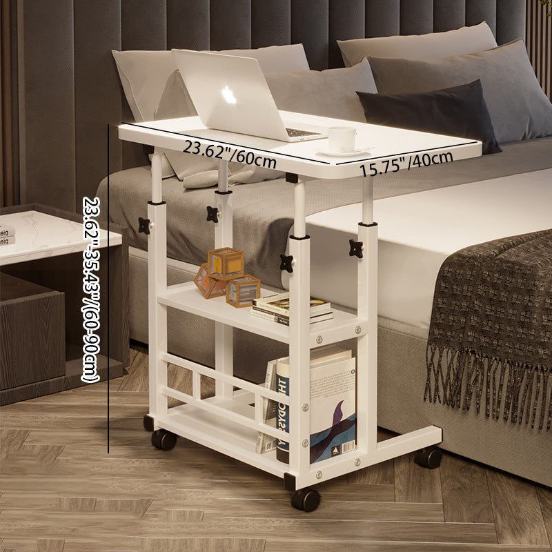 Moderner minimalistischer rechteckiger Beistelltisch aus MDF und Eisen, 3-stufig höhenverstellbar, für das Arbeitszimmer 