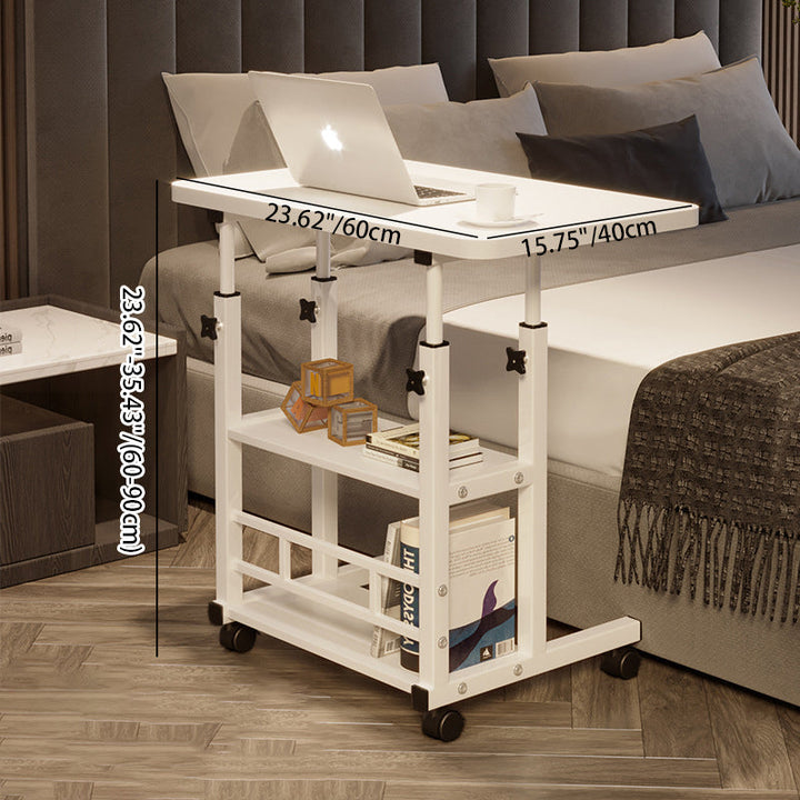 Moderner minimalistischer rechteckiger Beistelltisch aus MDF und Eisen, 3-stufig höhenverstellbar, für das Arbeitszimmer 