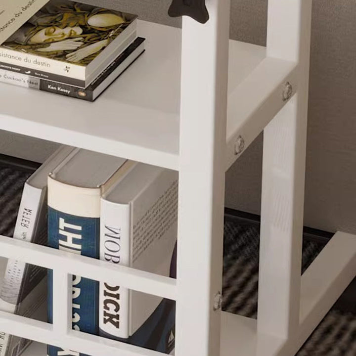 Moderner minimalistischer rechteckiger Beistelltisch aus MDF und Eisen, 3-stufig höhenverstellbar, für das Arbeitszimmer 