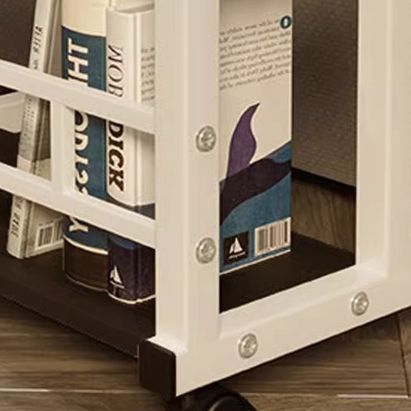 Moderner minimalistischer rechteckiger Beistelltisch aus MDF und Eisen, 3-stufig höhenverstellbar, für das Arbeitszimmer 