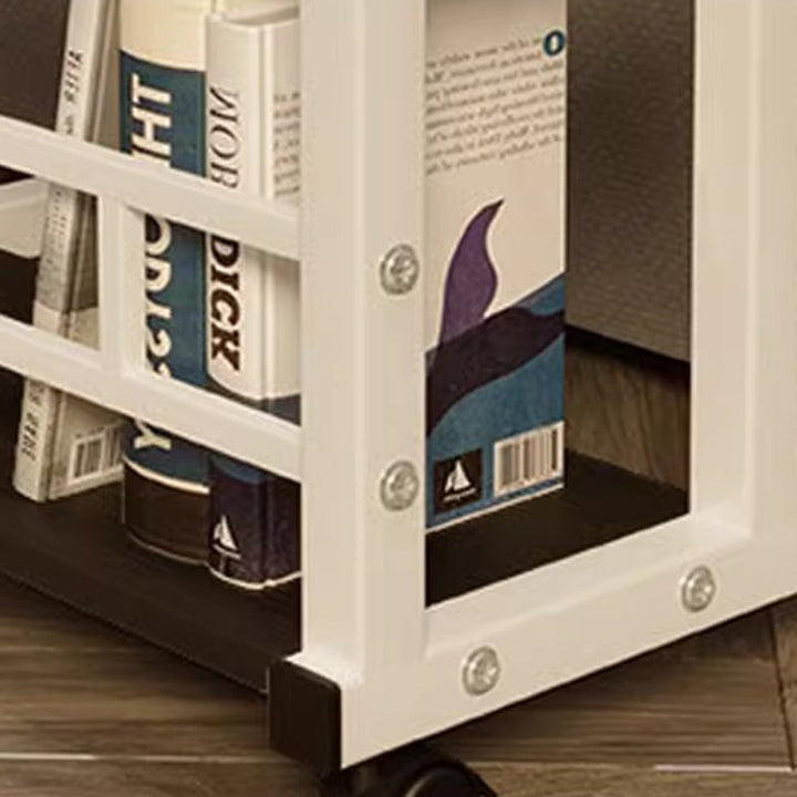 Moderner minimalistischer rechteckiger Beistelltisch aus MDF und Eisen, 3-stufig höhenverstellbar, für das Arbeitszimmer 