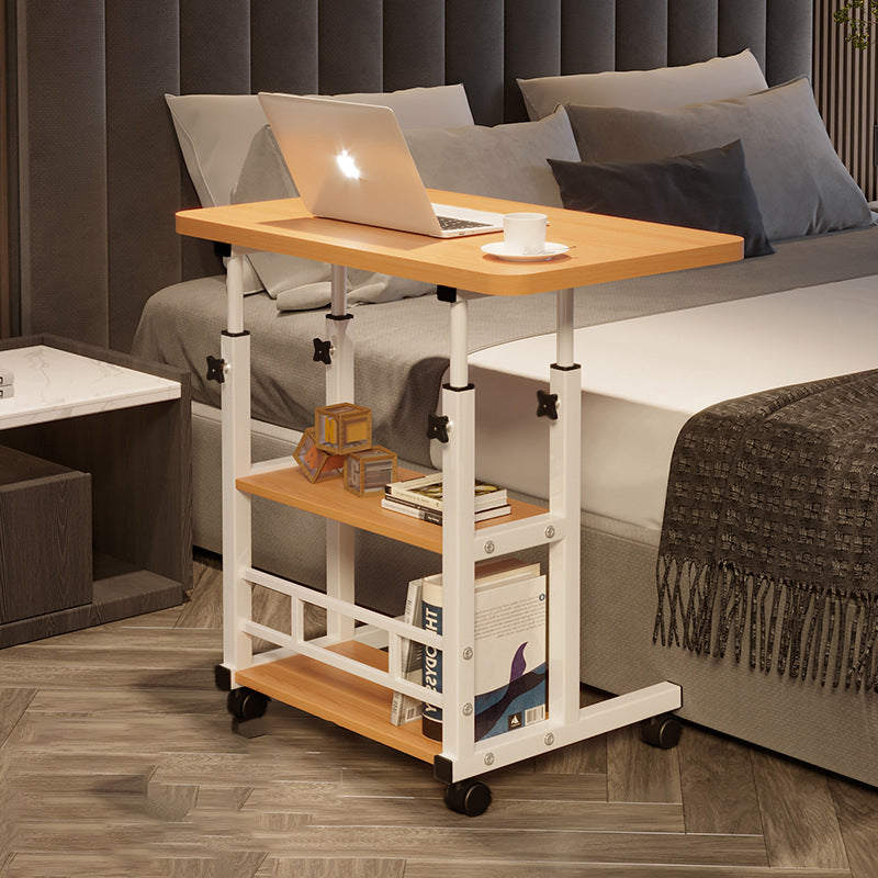 Moderner minimalistischer rechteckiger Beistelltisch aus MDF und Eisen, 3-stufig höhenverstellbar, für das Arbeitszimmer 