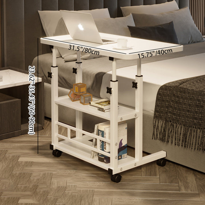 Moderner minimalistischer rechteckiger Beistelltisch aus MDF und Eisen, 3-stufig höhenverstellbar, für das Arbeitszimmer 