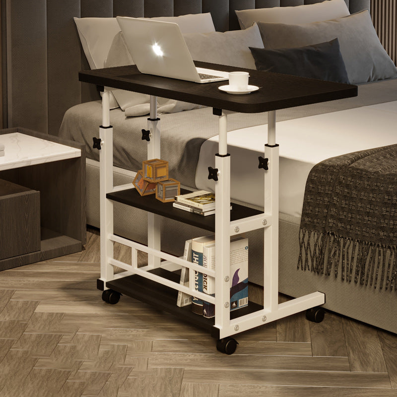 Moderner minimalistischer rechteckiger Beistelltisch aus MDF und Eisen, 3-stufig höhenverstellbar, für das Arbeitszimmer 
