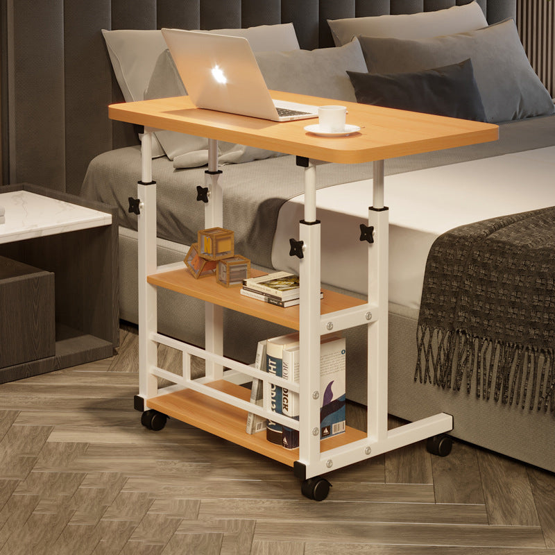 Moderner minimalistischer rechteckiger Beistelltisch aus MDF und Eisen, 3-stufig höhenverstellbar, für das Arbeitszimmer 