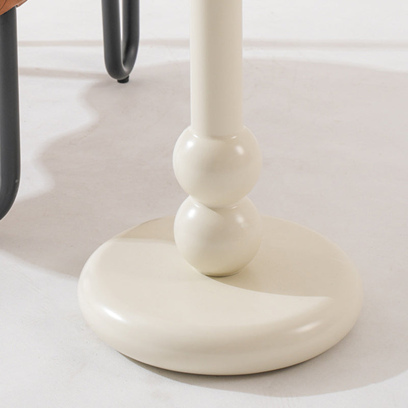 Modern Art Deco Round MDF Beech Wood Side Table 1-Tier For Living Room