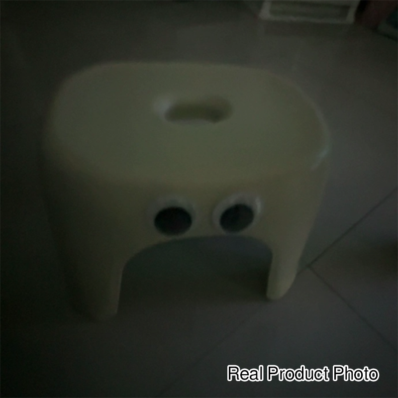 Modern Minimalist Elliptical PP Low Stool Armless Backless For Living Room