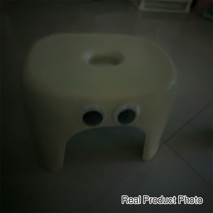 Modern Minimalist Elliptical PP Low Stool Armless Backless For Living Room