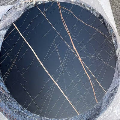 Contemporary Nordic Round Iron Plate Coffee Table 2-Tier For Living Room