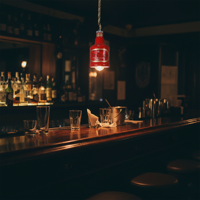 ضوء قلادة راتينج زجاجة ملونة صناعية معاصرة بضوء واحد 