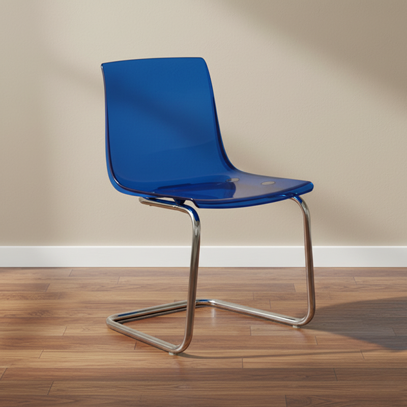 Modern Minimalist Curved Plastic Steel Dining Chair Backrest For Dining Room
