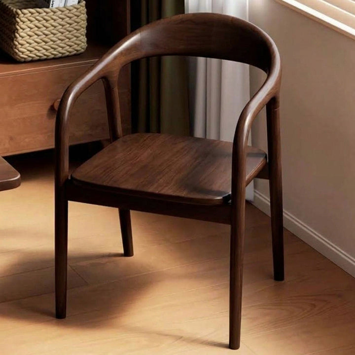 Traditioneller chinesischer Gummibaum rechteckiger Esszimmerstuhl - Rückenlehnen- und Armlehnen-Design für Küche und Wohnzimmer 
