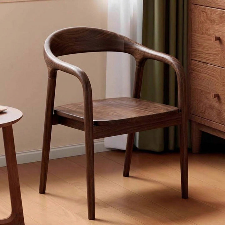 Traditioneller chinesischer Gummibaum rechteckiger Esszimmerstuhl - Rückenlehnen- und Armlehnen-Design für Küche und Wohnzimmer 