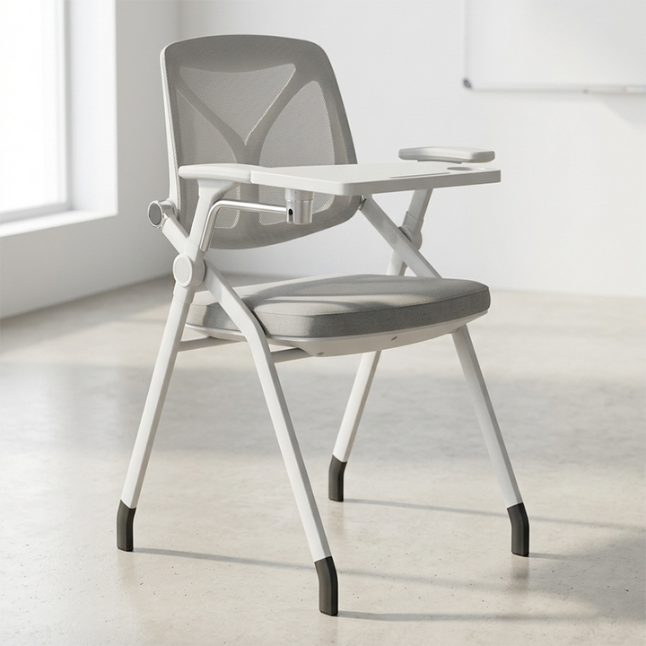 Multi-Function Adjustable Armrests & Foldable Design Desk Chair - Minimalist Office Chair With 180° Flip Desk & Ergonomic Support For Home Office