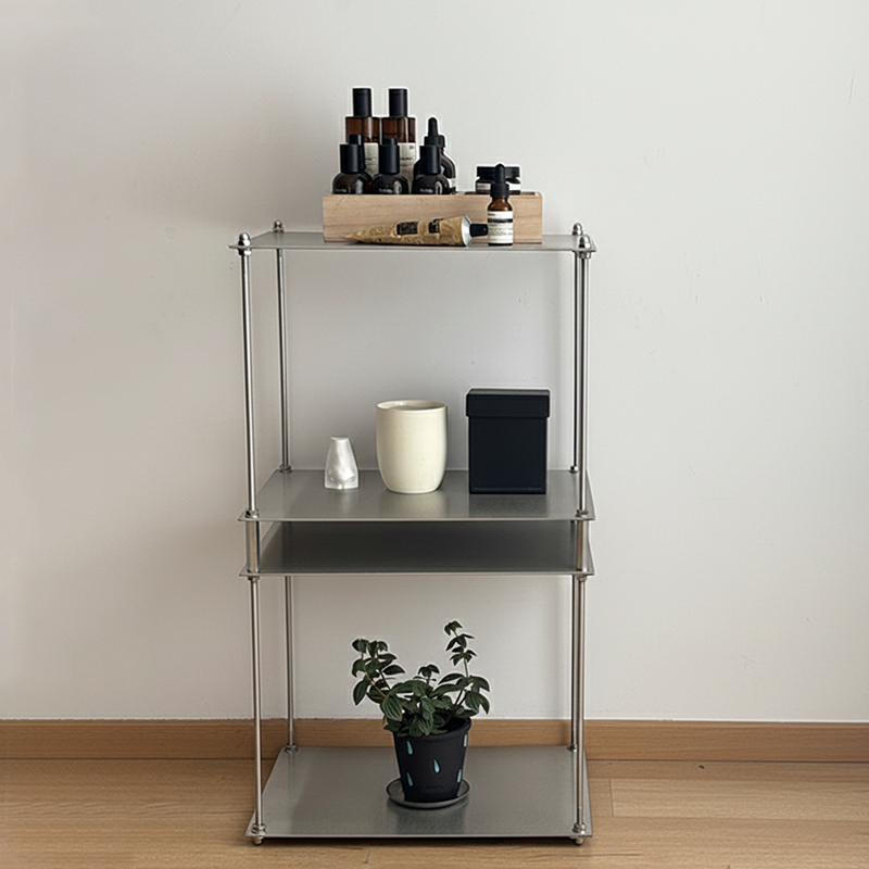 Modern Minimalist Square Stainless Steel Stackable Display Rack 2-Tier ...