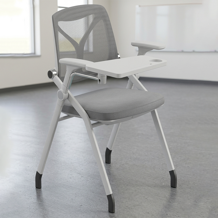 Multi-Function Adjustable Armrests & Foldable Design Desk Chair - Minimalist Office Chair With 180° Flip Desk & Ergonomic Support For Home Office