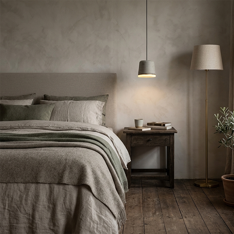Lámpara colgante cilíndrica industrial contemporánea de resina de 1 luz para comedor 