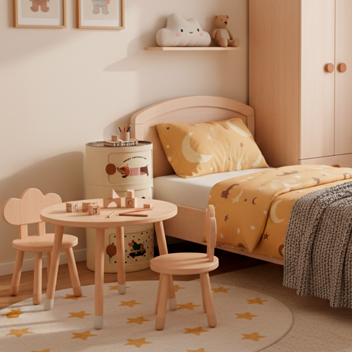 Mesa de noche cilíndrica creativa contemporánea de ABS con 2/3 cajones para dormitorio 