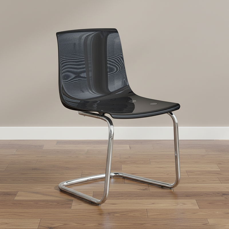 Modern Minimalist Curved Plastic Steel Dining Chair Backrest For Dining Room