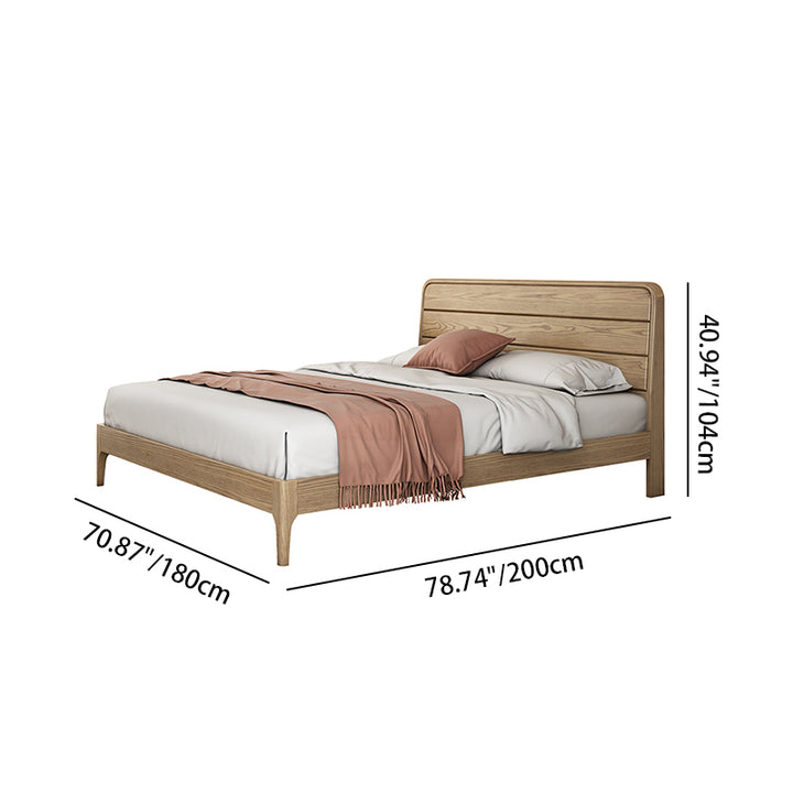 Premium-Bettgestell aus versenktem Eschenholz - Heimfreundliche, solide Unterstützung &amp; eleganter Look für das Schlafzimmer 