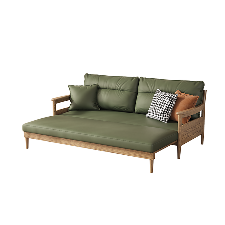 Canapé traditionnel en bois de frêne avec accoudoirs et dossier - fauteuil d&