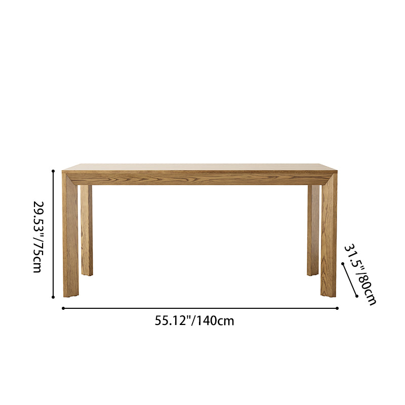 Traditional North American Ash Wood Dining Table Set - Square 1-Tier Dining Furniture For Dining Room