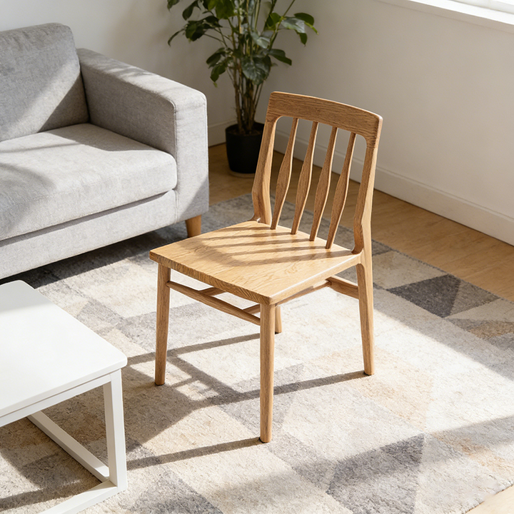 Chaise de soutien ergonomique courbée traditionnelle chinoise - Chaise de salle à manger en frêne d’Amérique du Nord pour salle à manger 