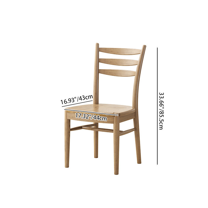 Traditional Chinese Rounded Silhouette Chair - North American Ash Wood Dining Chair For Dinning Room