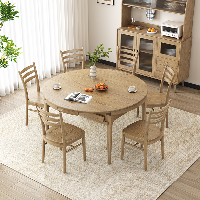 Traditional Chinese Rounded Silhouette Chair - North American Ash Wood Dining Chair For Dinning Room