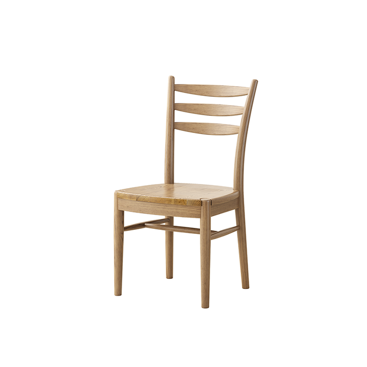 Traditional Chinese Rounded Silhouette Chair - North American Ash Wood Dining Chair For Dinning Room