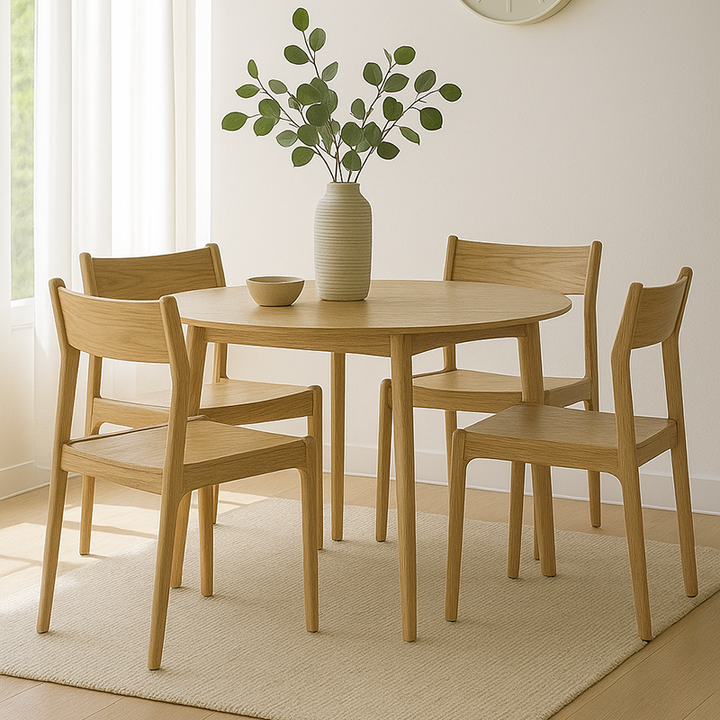 Traditional Ergonomic Curved Backrest Chair - North American Ash Wood Dining Chair For Dining Room