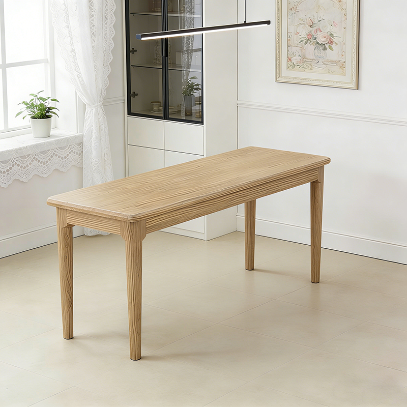 Traditional Handcrafted Rectangular Table - North American Ash Wood Dining Table For Dining Room