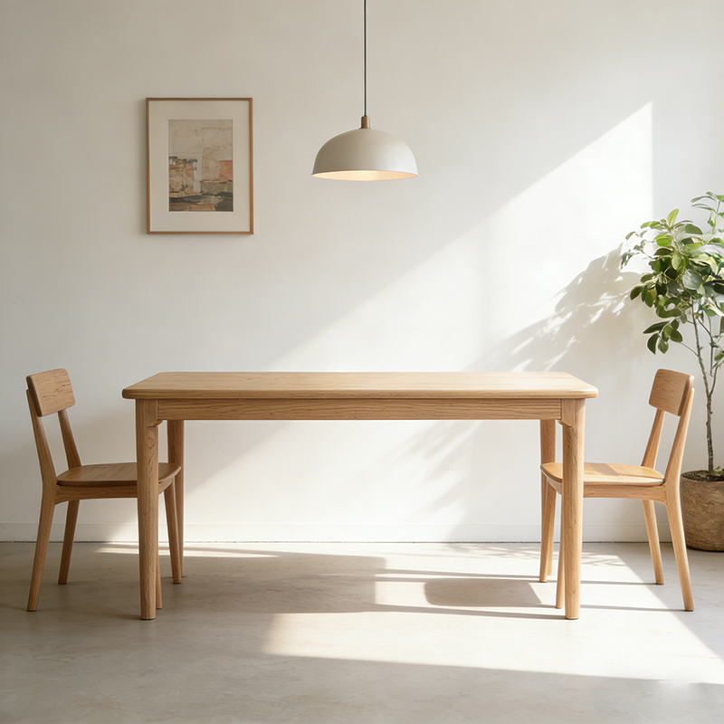 Traditional Handcrafted Rectangular Table - North American Ash Wood Dining Table For Dining Room