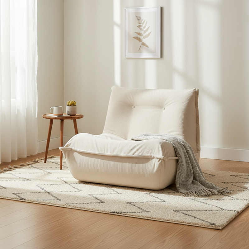 Canapé contemporain nordique en mousse compressée ergonomique - canapé en tissu en mousse haute résilience écologique pour salon et chambre 