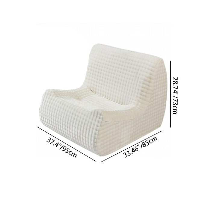Canapé compact en tissu et éponge au style minimaliste moderne - fauteuil de salon gain de place pour le salon 