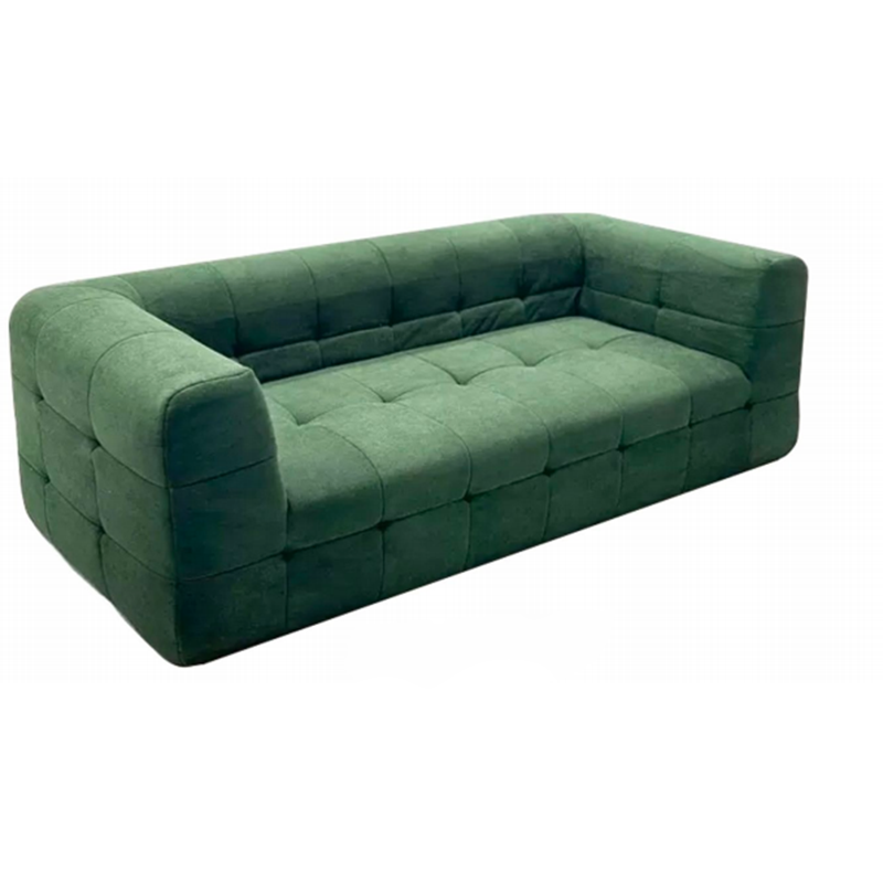 Modern Minimalist Fabric Compressed Sofa - Cube Tufted Vacuum Accent Sofa For Living Room