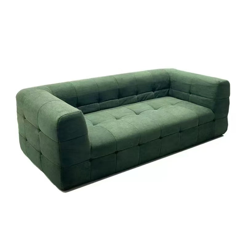 Modern Minimalist Fabric Compressed Sofa - Cube Tufted Vacuum Accent Sofa For Living Room