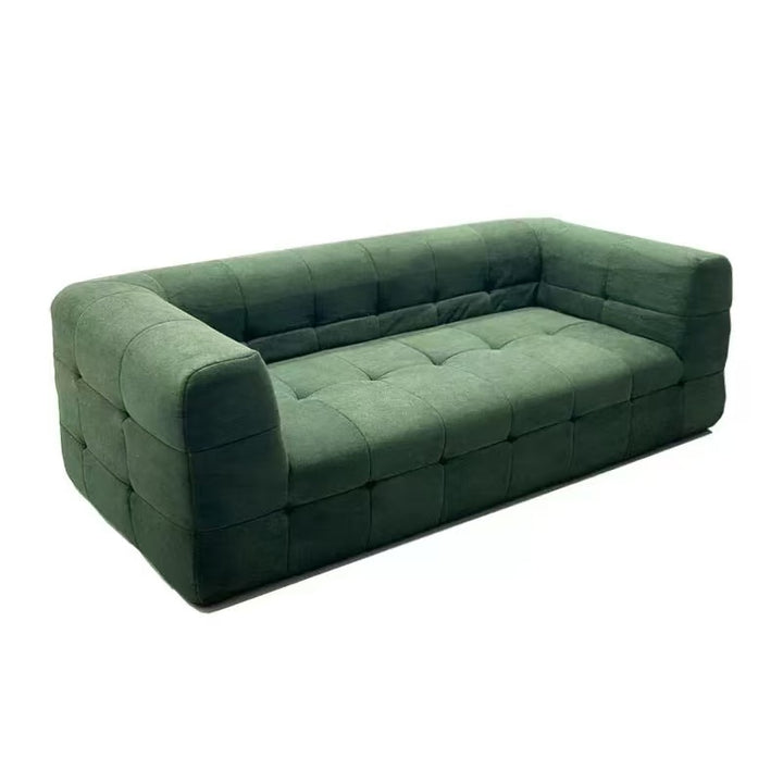 Modern Minimalist Fabric Compressed Sofa - Cube Tufted Vacuum Accent Sofa For Living Room