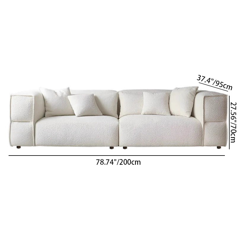 Modern Minimalist Compressed Fabric Sofa - Integrated Soft-Pack Square Accent Sofa For Living Room