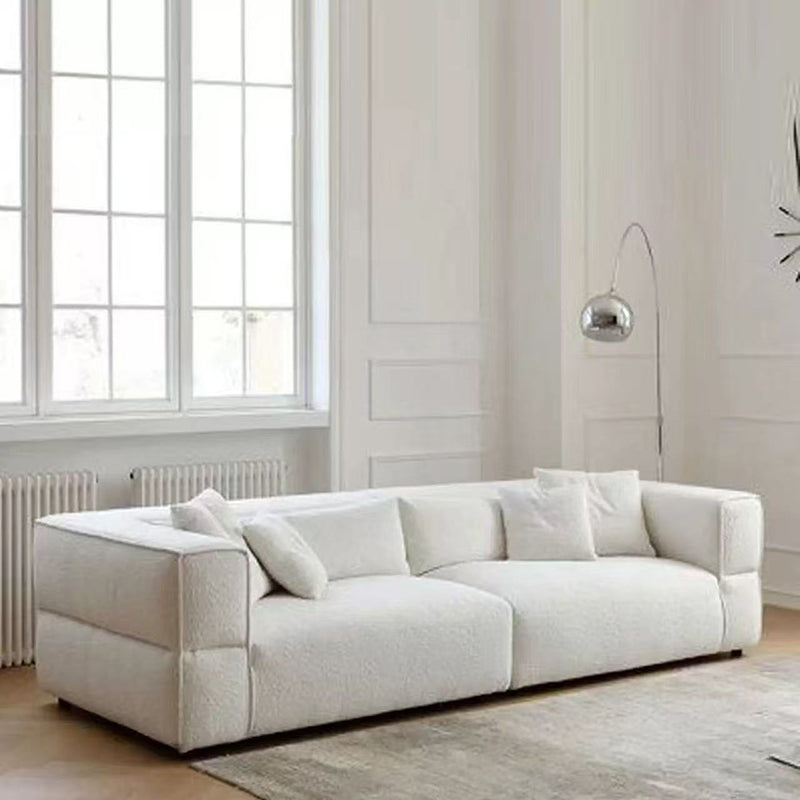 Modern Minimalist Compressed Fabric Sofa - Integrated Soft-Pack Square Accent Sofa For Living Room