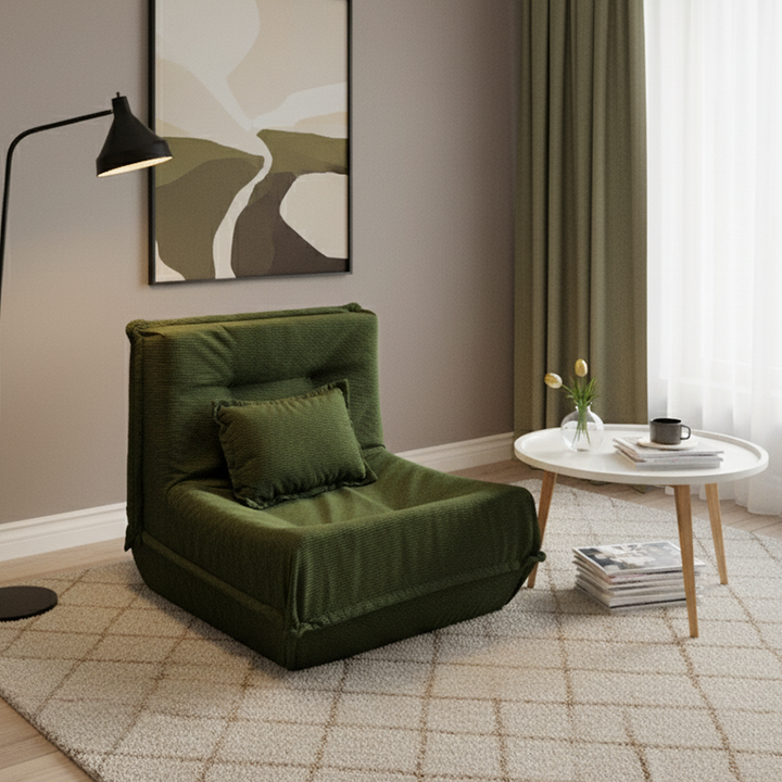 Canapé simple contemporain nordique en velours côtelé compressé - fauteuil d’appoint en éponge haute densité sans installation pour salon 