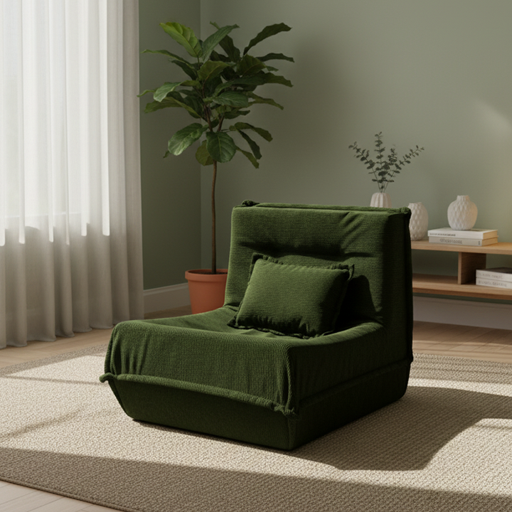 Canapé simple contemporain nordique en velours côtelé compressé - fauteuil d’appoint en éponge haute densité sans installation pour salon 