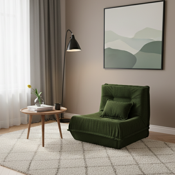 Canapé simple contemporain nordique en velours côtelé compressé - fauteuil d’appoint en éponge haute densité sans installation pour salon 