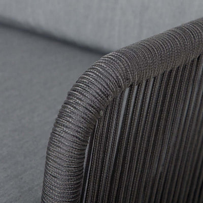 Coastal Style Outdoor Dining Chair - 1-Seater Sturdy Aluminum Frame For Outdoor Patio & Garden