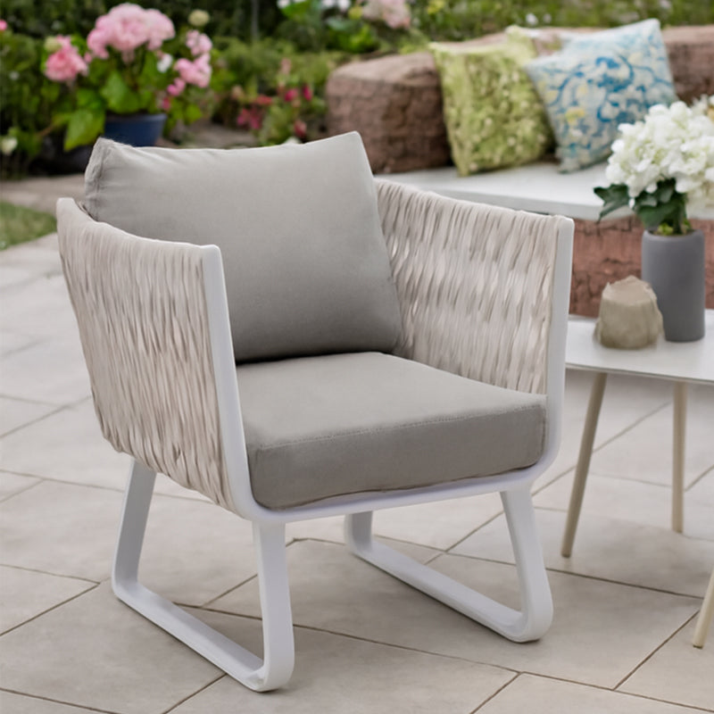 Fresh Vibe Coastal Outdoor Accent Chair - 1-Seater Weather-Resistant Outdoor Chair For Outdoor Patio & Garden