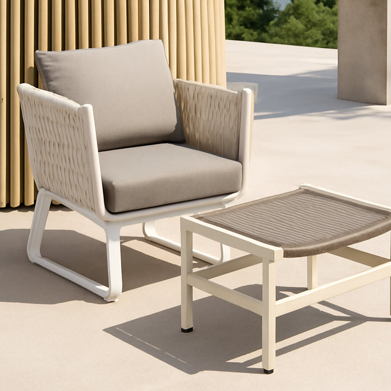 Fresh Vibe Coastal Outdoor Accent Chair - 1-Seater Weather-Resistant Outdoor Chair For Outdoor Patio & Garden